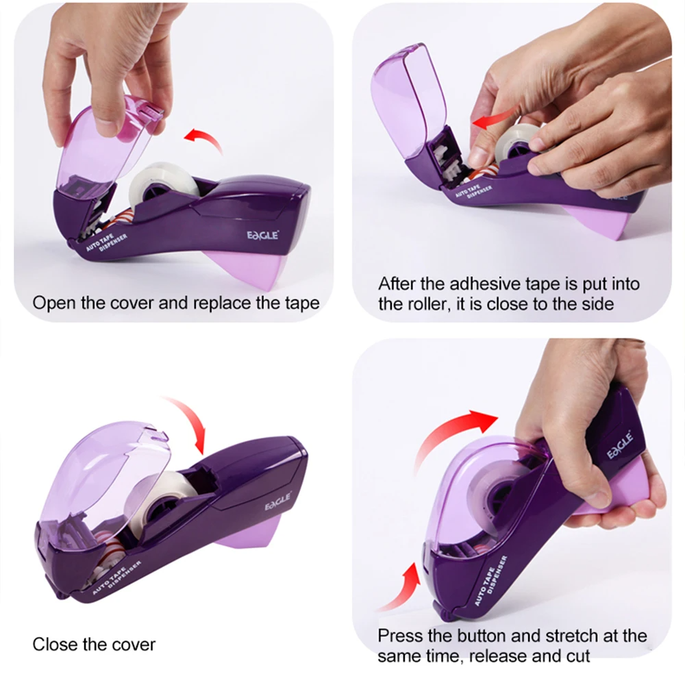 Hand-held automatic tape dispenser