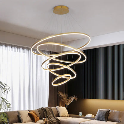 Transform your home with Nordic-inspired Chandeliers and Ceiling Lights. Featuring 2 to 7 rings light designs, these fixtures are APP and RC controlled, dimmable, and offer multiple light colors. Achieve the ideal blend of Scandinavian elegance and modern convenience for a cozy house ambiance