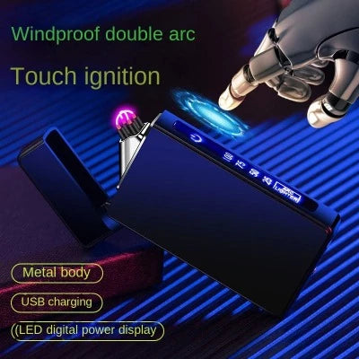 Windproof lighter / arc lighter / USB rechargeable lighter / Led display lighter